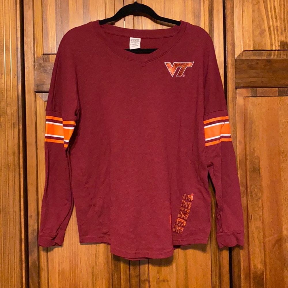 PINK Virginia Tech Hokies long sleeve